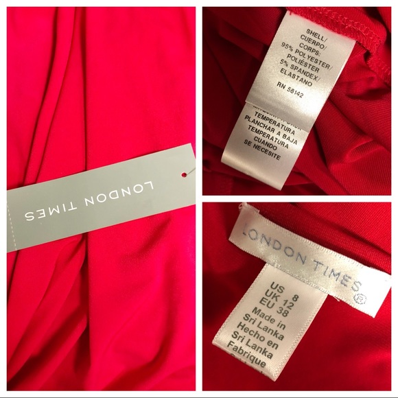 ❗️1 size 12❗️ NWT LO. TIMES PINK FAUX WRAP DRESS - Picture 3 of 6